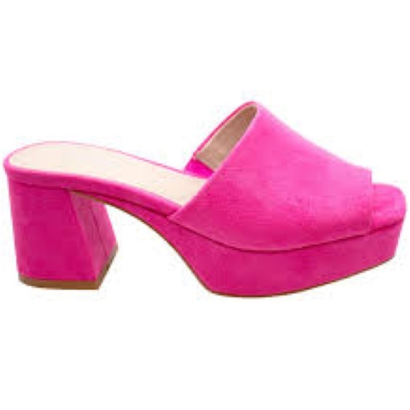 Charles by Charles David Pink Fuchsia Elyse Platform Sandals Women’s 9 - Picture 1 of 11